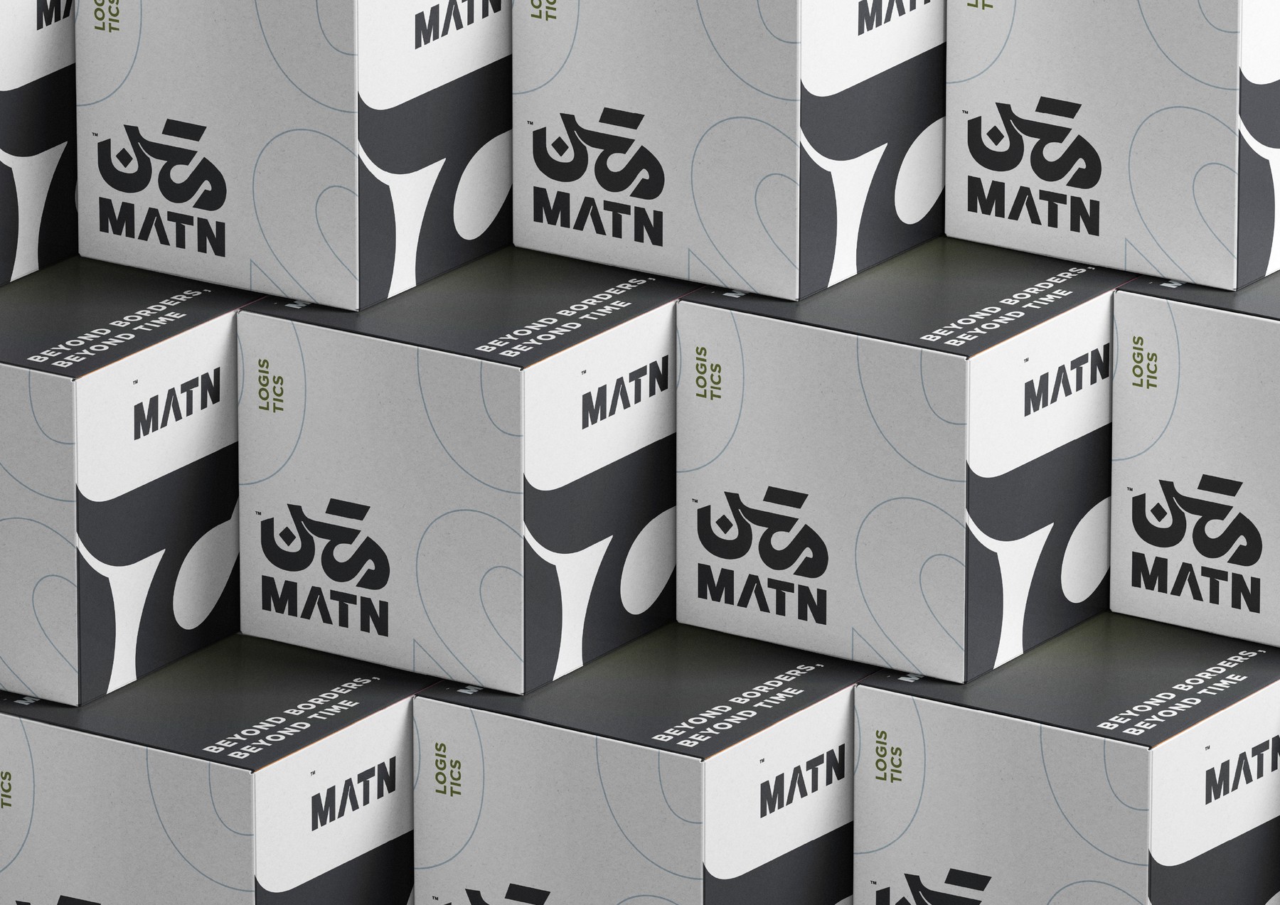 MATN Logistics — branded shipping box pattern