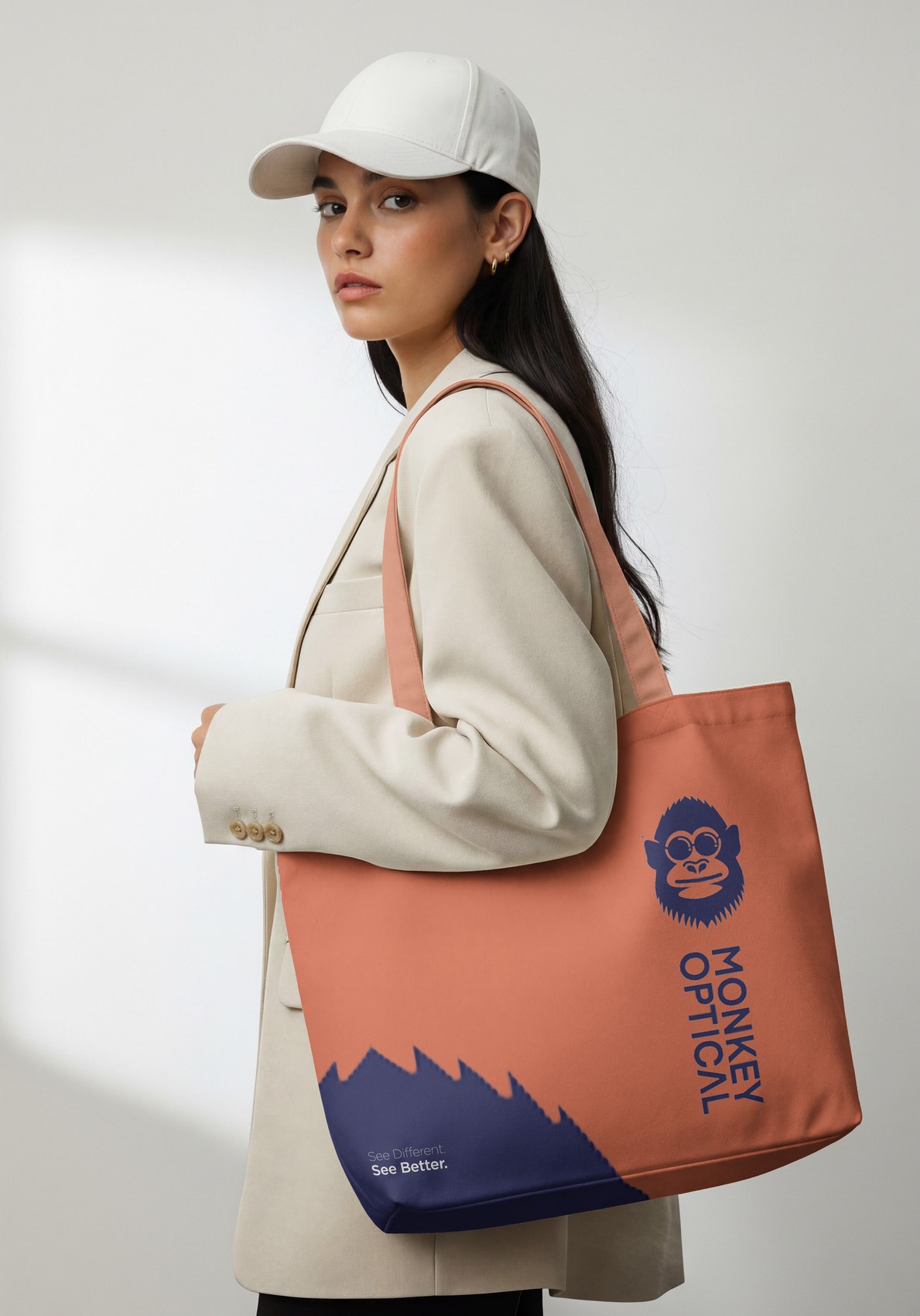 Monkey Optical — tote bag packaging