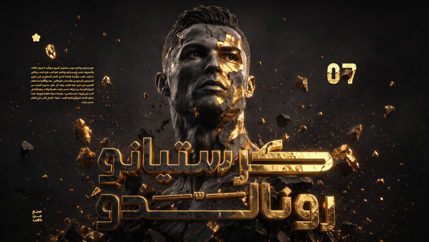 Mohawla — Cristiano Ronaldo gold poster